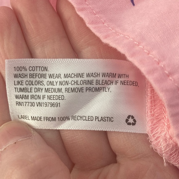 Cat & Jack Pink Button Down Shirt W/ Unicorn Print Size 14/16 XL Girl’s - Picture 5 of 10